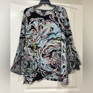 Ali Miles Multicolor Floral Women's Blouse